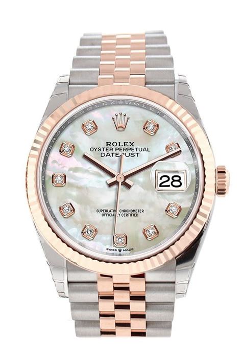 rolex datejust mother of pearl 31|Rolex Datejust 36 with diamonds.